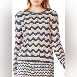 BCBGMAXAZRIA Sanja Pointelle Merino Sweater